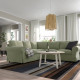 Sofa narożna 4-osobowa, Hakebo szarozielony EKTORP 595.089.83