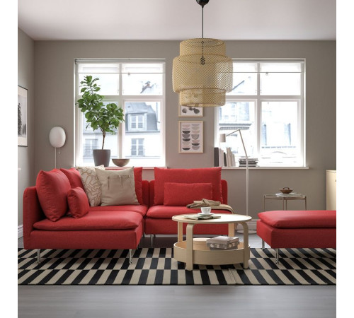 Sofa narożna 3-osobowa, Tonerud czerwony SÖDERHAMN 595.144.13