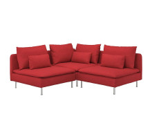 Sofa narożna 3-osobowa, Tonerud czerwony SÖDERHAMN 595.144.13
