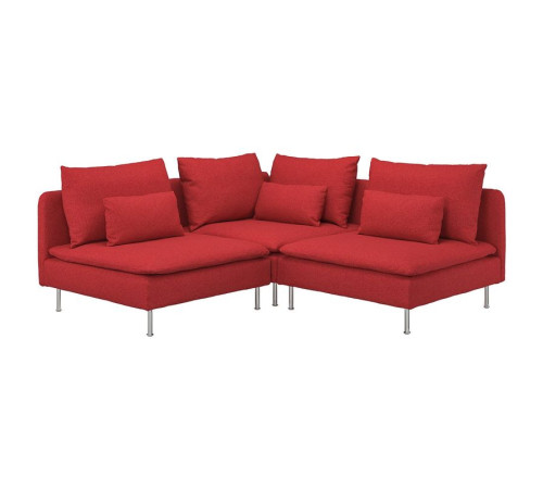 Sofa narożna 3-osobowa, Tonerud czerwony SÖDERHAMN 595.144.13