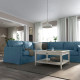 Sofa narożna 4-osobowa, Tallmyra niebieski HYLTARP 595.148.42