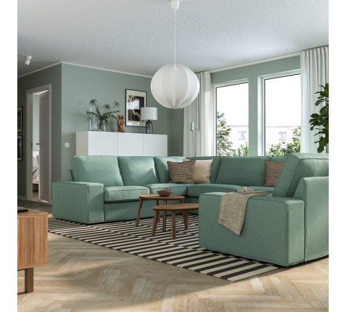 Sofa w kształcie lit U, 7-osobowa, Tallmyra jasnozielony KIVIK 595.277.07