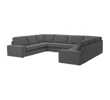 Sofa w kształcie lit U, 7-osobowa, Tallmyra średnioszary KIVIK 595.278.06
