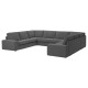 Sofa w kształcie lit U, 7-osobowa, Tallmyra średnioszary KIVIK 595.278.06