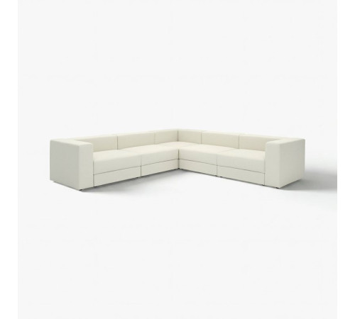 Sofa narożna modułowa, 6-osobowa, Axvall kremowy JÄTTEBO 596.081.95