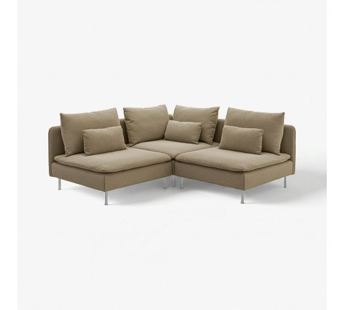 Sofa narożna 3-osobowa, Johanneshov brązowobeżowy SÖDERHAMN 596.221.82