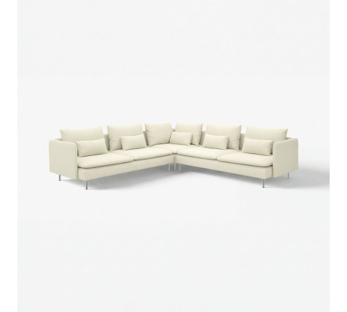 Sofa narożna, 6-osobowa, Johanneshov kremowy SÖDERHAMN 596.223.23