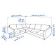 Sofa narożna 5-osobowa, Grann/Bomstad czarny VIMLE 693.067.48