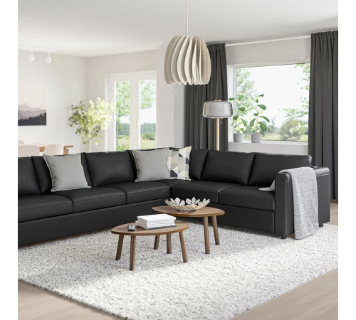 Sofa narożna 5-osobowa, Grann/Bomstad czarny VIMLE 693.067.48