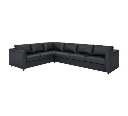 Sofa narożna 5-osobowa, Grann/Bomstad czarny VIMLE 693.067.48