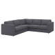 Sofa narożna 4-osobowa, Gunnared średnioszary VIMLE 693.994.79
