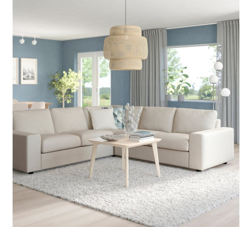 Sofa narożna 4-osobowa, z szerokimi podłokietnikami/Gunnared beżowy VIMLE 694.017.93
