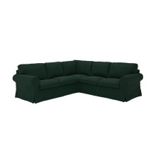 Sofa narożna 4-osobowa, Tallmyra ciemnozielony EKTORP 694.362.31