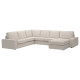 Narożna sofa 5o z szezl, Tresund jasnobeżowy KIVIK 694.828.69