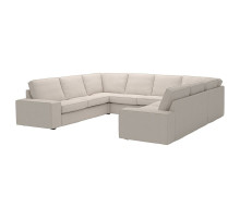 Sofa w kształcie litery U, 6-osob, Tresund jasnobeżowy KIVIK 694.943.96