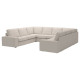 Sofa w kształcie litery U, 6-osob, Tresund jasnobeżowy KIVIK 694.943.96