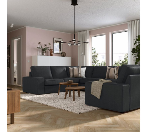 Sofa w kształcie lit U, 7-osobowa, Tresund antracyt KIVIK 694.944.00