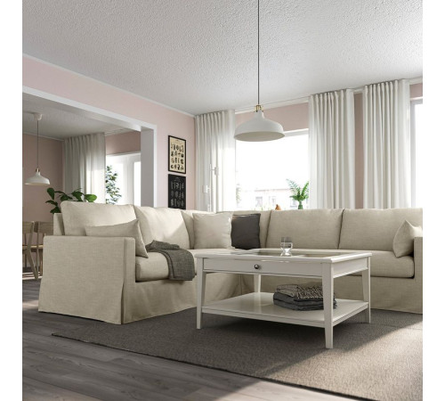 Sofa narożna 4-osobowa, Hemmesta jasnobeżowy HYLTARP 694.958.57
