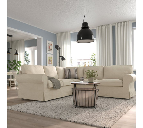Sofa narożna 4-osobowa, Kilanda jasnobeżowy EKTORP 695.089.92