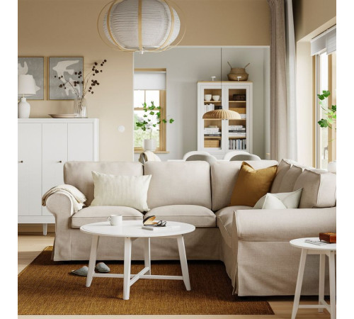 Sofa narożna 4-osobowa, Kilanda jasnobeżowy EKTORP 695.089.92