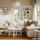 Sofa narożna 4-osobowa, Kilanda jasnobeżowy EKTORP 695.089.92