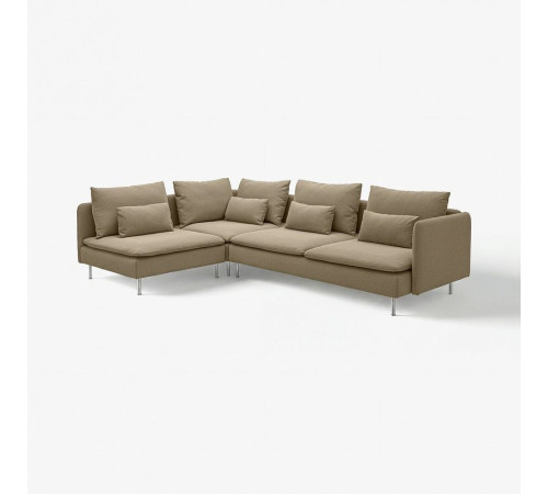 Sofa narożna 4-osobowa, z otwartym końcem/Johanneshov brązowobeżowy SÖDERHAMN 696.220.54