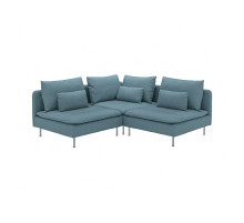 Sofa narożna 3-osobowa, Fridtuna ciemny szaroniebieski SÖDERHAMN 696.221.72