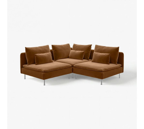 Sofa narożna 3-osobowa, Alhamn ciemny żółto-brązowy SÖDERHAMN 696.221.86