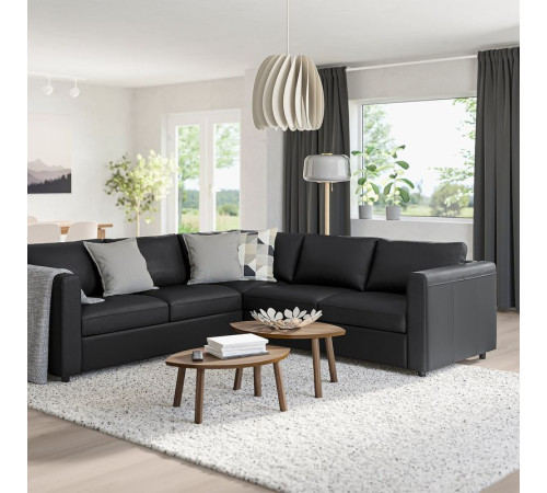 Sofa narożna 4-osobowa, Grann/Bomstad czarny VIMLE 793.067.19
