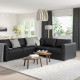 Sofa narożna 4-osobowa, Grann/Bomstad czarny VIMLE 793.067.19
