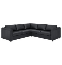 Sofa narożna 4-osobowa, Grann/Bomstad czarny VIMLE 793.067.19