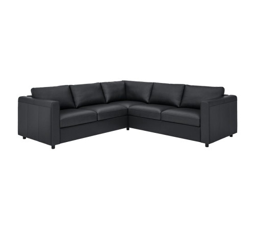 Sofa narożna 4-osobowa, Grann/Bomstad czarny VIMLE 793.067.19