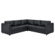 Sofa narożna 4-osobowa, Grann/Bomstad czarny VIMLE 793.067.19