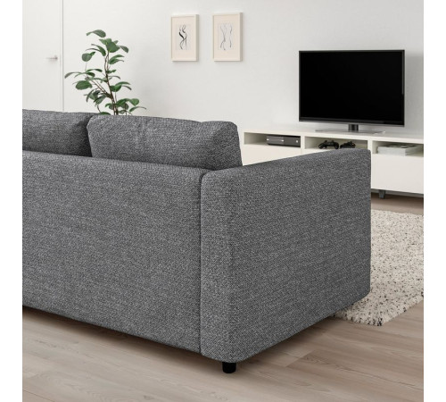 Sofa narożna 4-osobowa, Lejde szary-czarny VIMLE 794.344.58