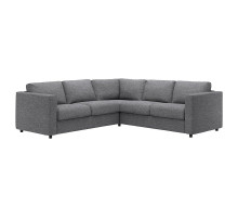 Sofa narożna 4-osobowa, Lejde szary-czarny VIMLE 794.344.58