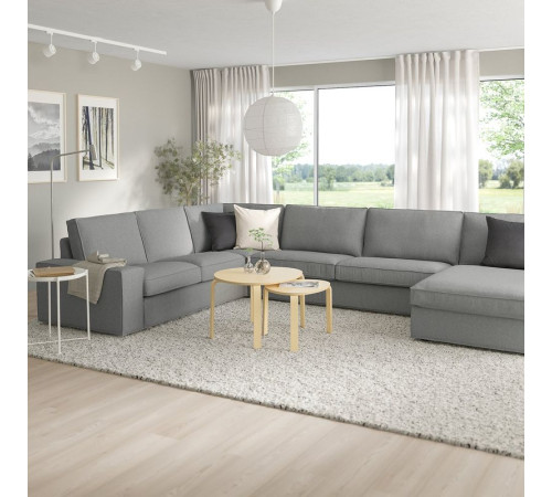 Sofa narożna 6-osobowa z szezl, Tibbleby beżowy/szary KIVIK 794.404.83