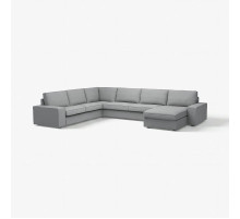 Sofa narożna 6-osobowa z szezl, Tibbleby beżowy/szary KIVIK 794.404.83
