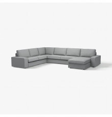 Sofa narożna 6-osobowa z szezl, Tibbleby beżowy/szary KIVIK 794.404.83