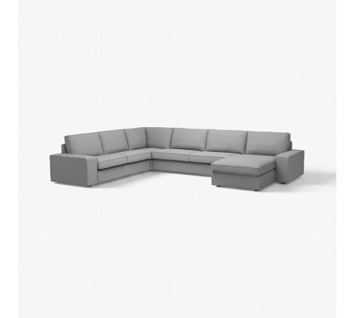 Sofa narożna 6-osobowa z szezl, Tibbleby beżowy/szary KIVIK 794.404.83