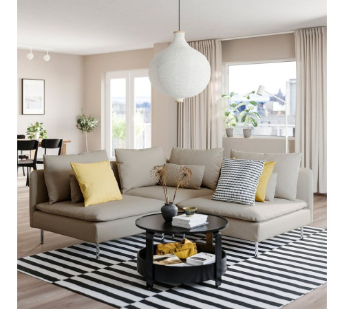 Sofa narożna 3-osobowa, Fridtuna jasnobeżowy SÖDERHAMN 794.496.57