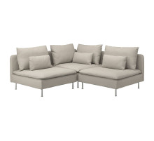 Sofa narożna 3-osobowa, Fridtuna jasnobeżowy SÖDERHAMN 794.496.57