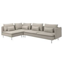 Sofa narożna 4-osobowa, z otwartym końcem/Fridtuna jasnobeżowy SÖDERHAMN 794.496.62
