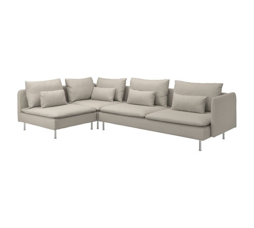 Sofa narożna 4-osobowa, z otwartym końcem/Fridtuna jasnobeżowy SÖDERHAMN 794.496.62