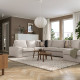 Sofa narożna 6-osobowa z szezl, Tresund jasnobeżowy KIVIK 794.828.78