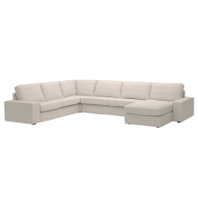 Sofa narożna 6-osobowa z szezl, Tresund jasnobeżowy KIVIK 794.828.78