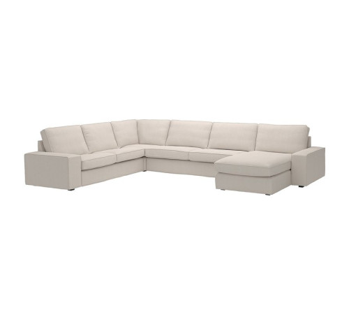 Sofa narożna 6-osobowa z szezl, Tresund jasnobeżowy KIVIK 794.828.78