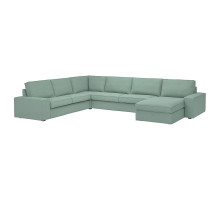 Sofa narożna 6-osobowa z szezl, Tallmyra jasnozielony KIVIK 794.846.98