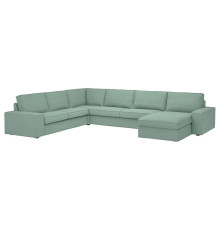 Sofa narożna 6-osobowa z szezl, Tallmyra jasnozielony KIVIK 794.846.98