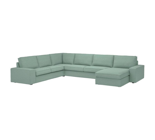 Sofa narożna 6-osobowa z szezl, Tallmyra jasnozielony KIVIK 794.846.98
