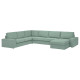 Sofa narożna 6-osobowa z szezl, Tallmyra jasnozielony KIVIK 794.846.98
